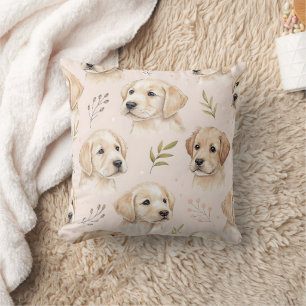 Toverige Waterverf Patroon Puppy (2) Kussen