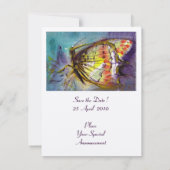 TOVERLAAG VLINDER, champagne metallic Kaart (Achterkant)