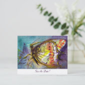 TOVERLAAG VLINDER, champagne metallic Kaart (Staand voorkant)