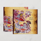 TOVERLAARSSTAFJE VAN PADDENSTOELEN perkament Kaart (Voorkant / Achterkant)