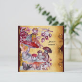 TOVERLAATJE VAN PADDENSTOELEN perkament Kaart (Staand voorkant)