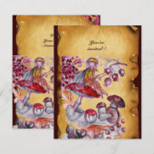 TOVERLACHTIGE BOSJE PADDENSTOELEN perkament Kaart (Voorkant / Achterkant)