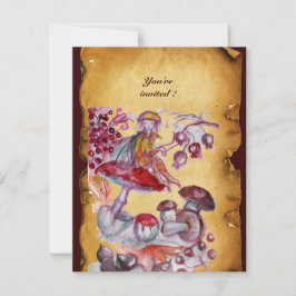 TOVERLARSSTAFJE VAN PADDENSTOELEN perkament Kaart