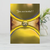 TOVERRINGEN , INITIALEN perkament geelgroen Kaart (Staand voorkant)