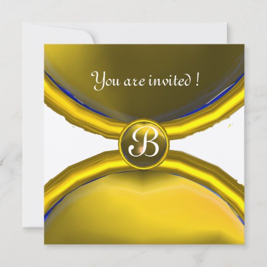 TOVERRINGEN, MONOGRAM edelsteen geel goud Kaart (Voorkant)