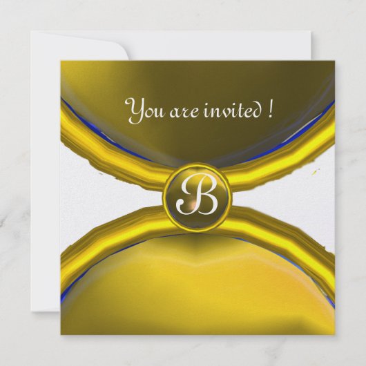 TOVERRINGEN, MONOGRAM edelsteen gele ijs Kaart (Voorkant)