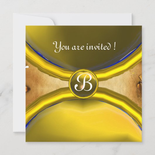 TOVERRINGEN, MONOGRAM perkament edelsteen geel Kaart (Voorkant)