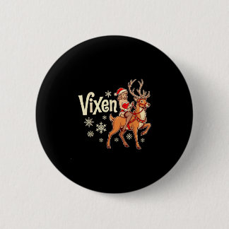 Tovers kerst rendier pin-up meisje vintage sint ronde button 5,7 cm