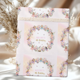 Tovers sprookjestuin 4de verjaardag cadeaupapier