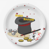 Tovershow Happy Birthday Kinderfeestje Papieren Bordje (Voorkant)