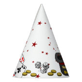 Tovershow Verjaardagsfeestje Zwart Wit Rood Kinder Feesthoedjes (Links)