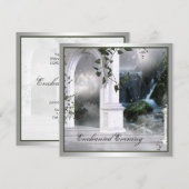 Toversierd avond prom invite template kaart (Voorkant / Achterkant)