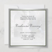 Toversierd avond prom invite template kaart (Achterkant)