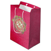 Toversierde Wizard of Oz Kerstcadeautas Medium Cadeauzakje (Achterkant Gekanteld)