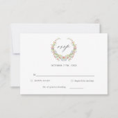 Toversierige bloementuin elegante trouw-RSVP kaart (Voorkant)