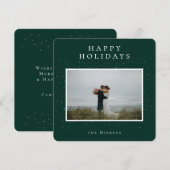 Toversluisde Winter Foto Vakantiewenskaart | Groen Feestdagenkaart (Voorkant / Achterkant)