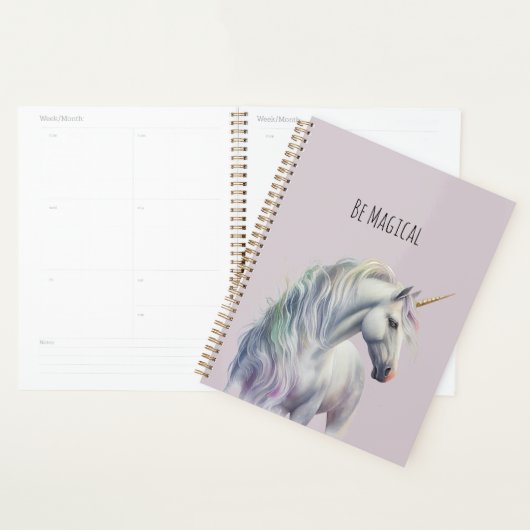 Toversneeuwwitgoudenhoorn Eenhoorn Planner (Display)