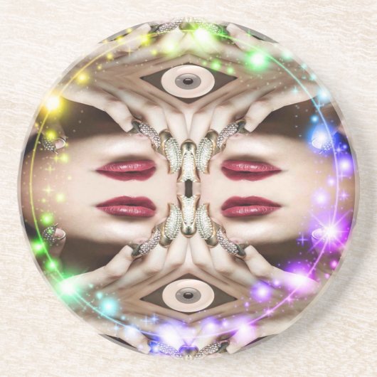 Toverspreuk Zandsteen Onderzetter (Voorkant)