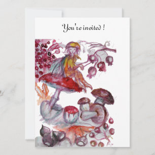 TOVERSPROOKJE VAN PADDENSTOELEN Rood Witte Bloemig Kaart