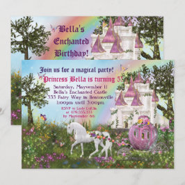 Toverspruitkasteel Prinsessenfeest Uitnodiging