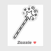 Toverstaf doodle sticker (Vel)