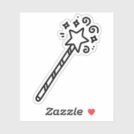 Toverstaf doodle sticker