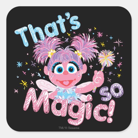 Toverstaf van Abby Cadabby Vierkante Sticker (Voorkant)