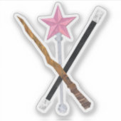 Toverstokken Sticker (Voorkant)