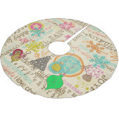  tovertekeningornamenten Holiday Tree Skirt Kerstboom Rok (Gekanteld)