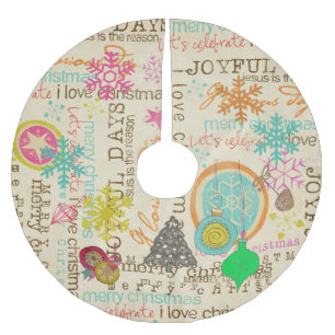  tovertekeningornamenten Holiday Tree Skirt Kerstboom Rok
