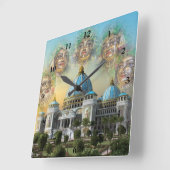 TOVP/Pancha Tattva Clock Vierkante Klok (Hoek)