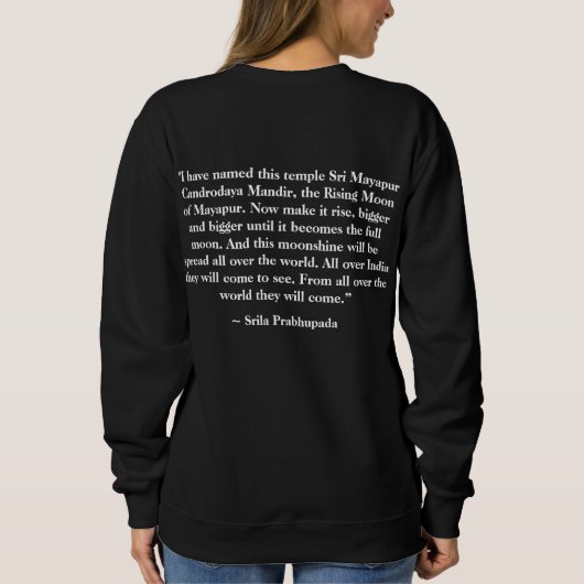 TOVP/Srila Prabhupada Tweezijdig sweatshirt (Achterkant)