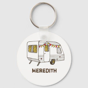 Tow Behind Camper Caravan Personalized Sleutelhang Sleutelhanger