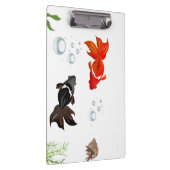 Tow cute koi fish play in water klembord (Rechts)