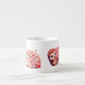 Tow cuteRomantic Floral Hedgehog Duo Illustration Espresso Kop (Voorkant)
