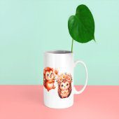  Tow cuteRomantic Floral Hedgehog Duo Illustration Mok