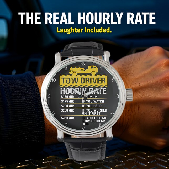 Tow Driver: My Hourly Rate In Yellow Horloge (Creator heeft geüpload)