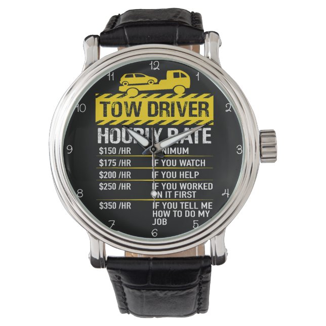 Tow Driver: My Hourly Rate In Yellow Horloge (Voorkant)