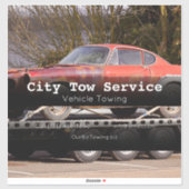 Tow Service company vehicle advertentie Sticker (Vel)