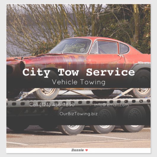 Tow Service company vehicle advertentie Sticker (Vel)