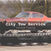 Tow Service company vehicle advertentie Sticker (Voorkant)