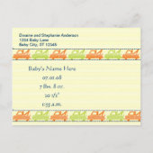 Tow Truck Baby Boy Aankondiging (Achterkant)