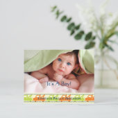 Tow Truck Baby Boy Aankondiging (Staand voorkant)