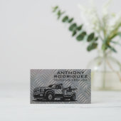 Tow Truck | Bord staal Visitekaartje (Staand voorkant)