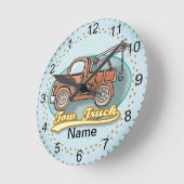 Tow Truck Clock Ronde Klok (Hoek)