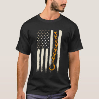 Tow Truck Driver geeft American Flag Patriotic Tow T-shirt