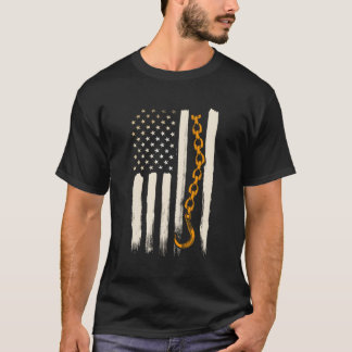 Tow Truck Driver geeft American Flag Patriotic Tow T-shirt