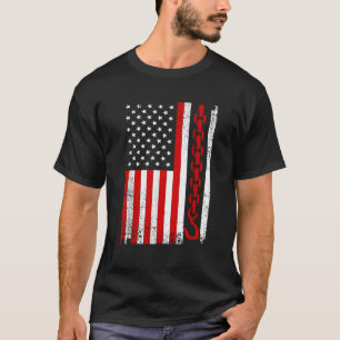 Tow Truck Driver Gift Mannen USA Flag Towing Hook  T-shirt