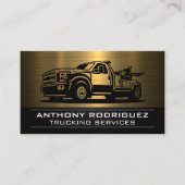 Tow Truck | Goud metaal Visitekaartje (Voorkant)