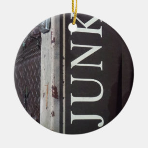 Tow Truck JUNK SIGN Keramisch Ornament